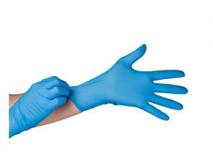 Nitrile gloves powder free Large